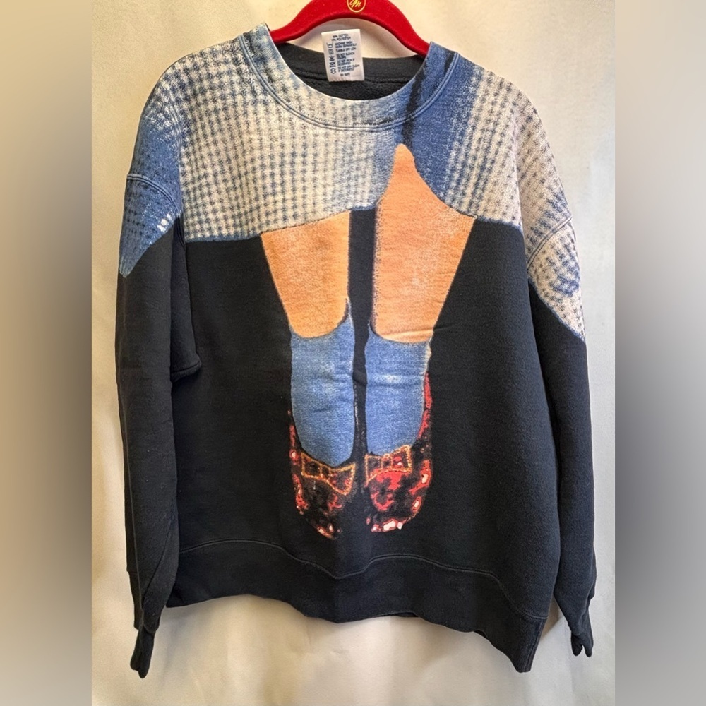 Rare Vintage 1993 Wizard of Oz Stanley Desantis Screen Print Sweatshirt Size XL